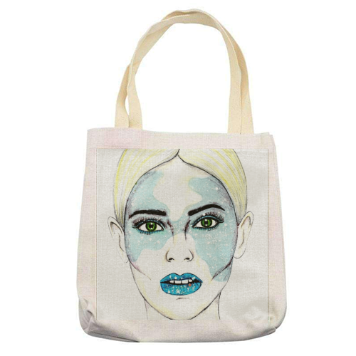 Starry Eyes - printed canvas tote bag by Kayleigh Pill