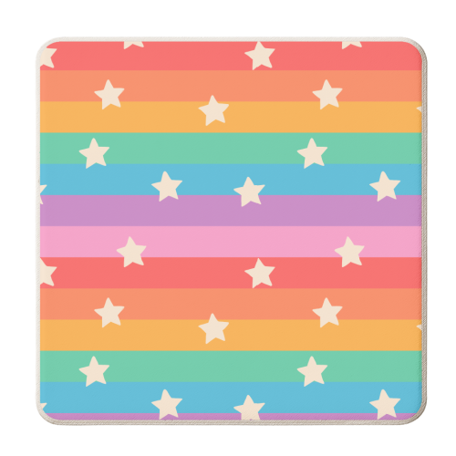 Stars And Rainbows - personalised beer coaster by Ania Wieclaw