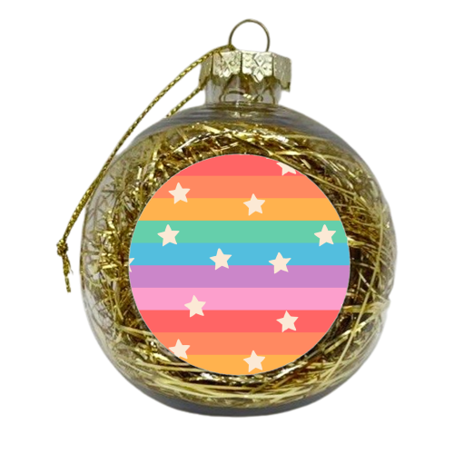 Stars And Rainbows - xmas bauble by Ania Wieclaw