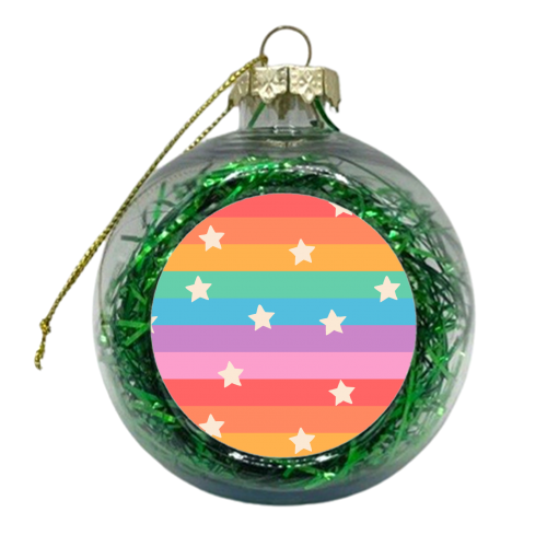 Stars And Rainbows - xmas bauble by Ania Wieclaw