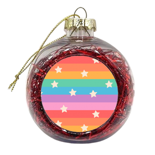 Stars And Rainbows - xmas bauble by Ania Wieclaw