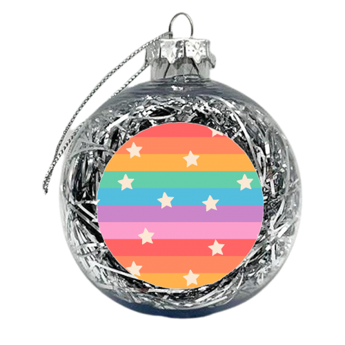 Stars And Rainbows - xmas bauble by Ania Wieclaw