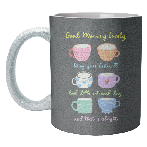 Start Your Morning With Positivitea - unique mug by Nida Designs
