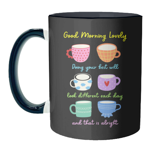 Start Your Morning With Positivitea - unique mug by Nida Designs