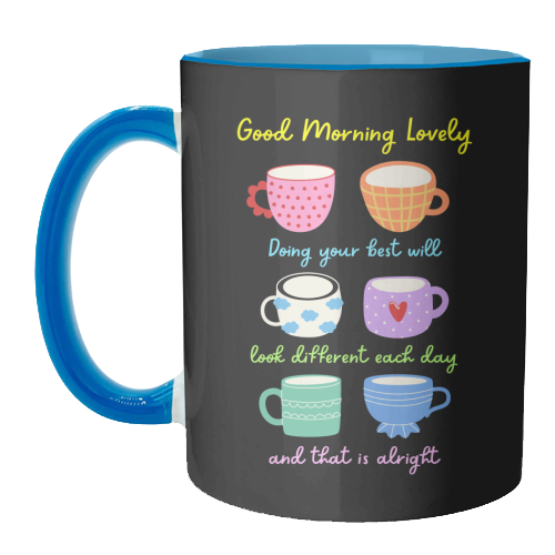 Start Your Morning With Positivitea - unique mug by Nida Designs