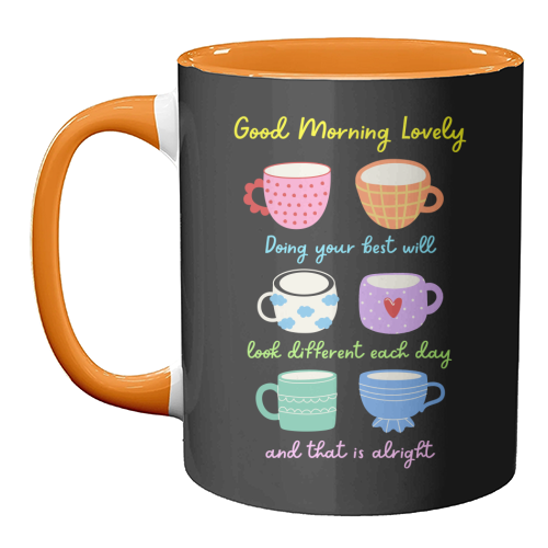 Start Your Morning With Positivitea - unique mug by Nida Designs