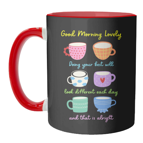 Start Your Morning With Positivitea - unique mug by Nida Designs