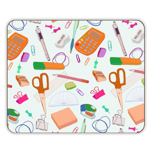 Stationery Station - designer placemat by minniemorris art