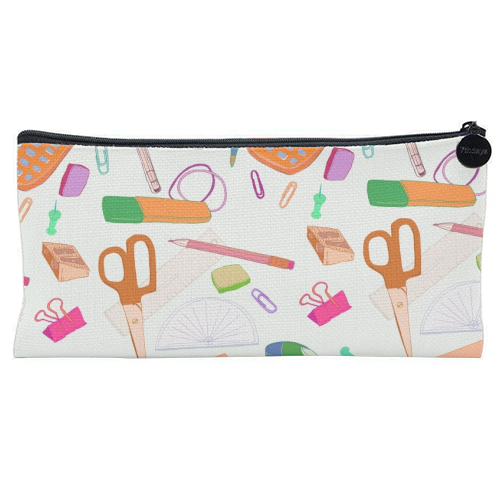 Stationery Station - flat pencil case by minniemorris art