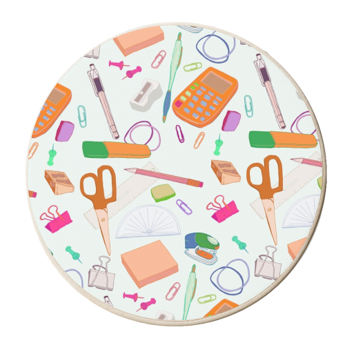 Stationery Station - personalised beer coaster by minniemorris art