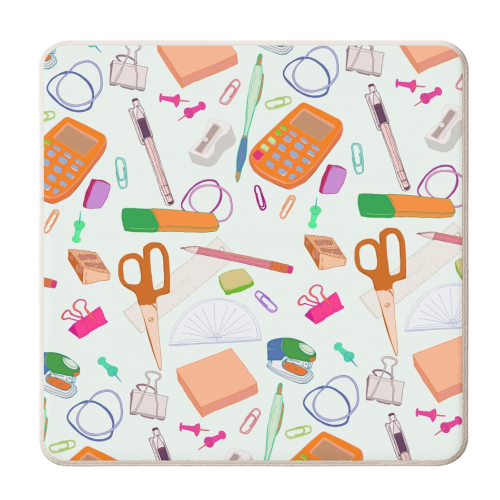 Stationery Station - personalised beer coaster by minniemorris art