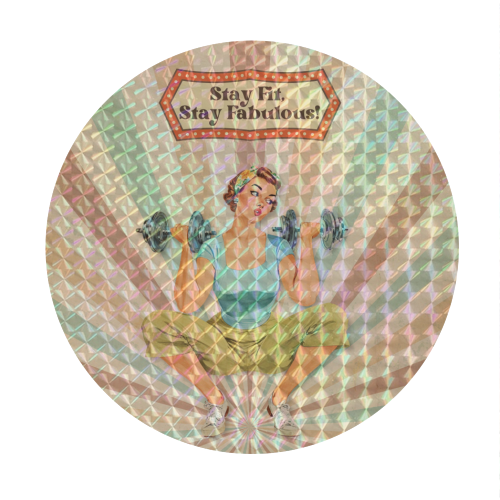 Stay Fit, Stay Fabulous! - Circle Sticker by DejaReve