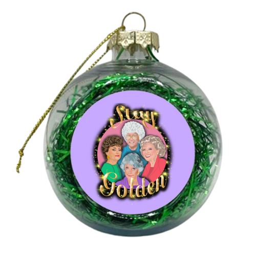 Stay Golden At Any Age - xmas bauble by Wallace Elizabeth