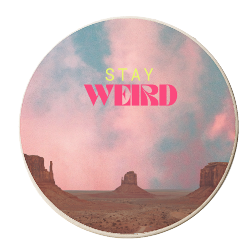Stay Weird - personalised beer coaster by OhMC! Designs