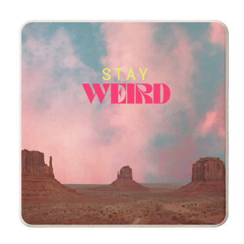 Stay Weird - personalised beer coaster by OhMC! Designs