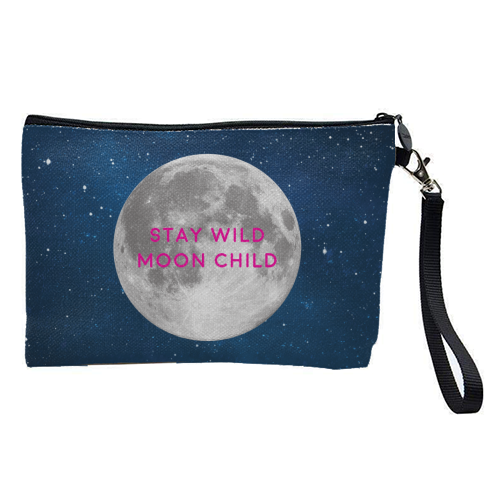 STAY WILD MOON CHILD - pretty makeup bag by Paper Deep Design