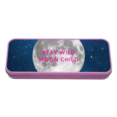 STAY WILD MOON CHILD - tin pencil case by Paper Deep Design