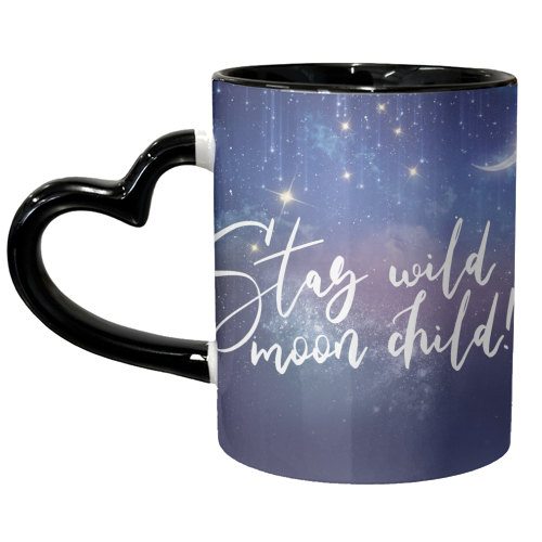 Stay wild, moon child! - unique mug by Ohkimiko