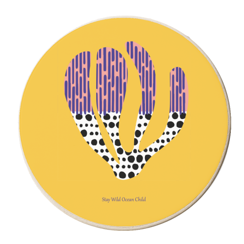Stay Wild Ocean Child - personalised beer coaster by Luxe and Loco