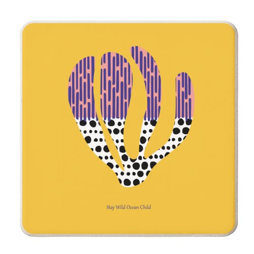 Stay Wild Ocean Child - personalised beer coaster by Luxe and Loco