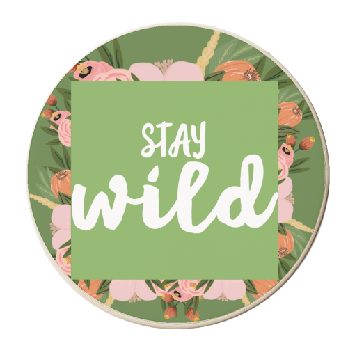 Stay Wild - personalised beer coaster by Giddy Kipper