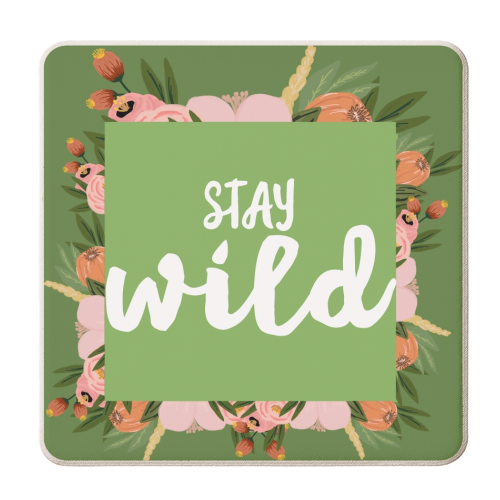 Stay Wild - personalised beer coaster by Giddy Kipper