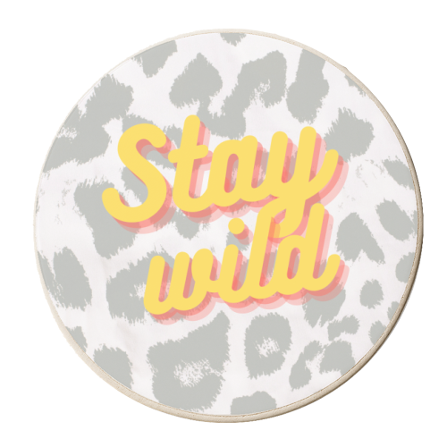 Stay wild - personalised beer coaster by Proper Job Studio