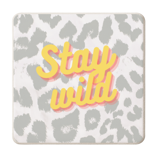 Stay wild - personalised beer coaster by Proper Job Studio