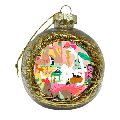 Staying at home together - xmas bauble by Ezra W. Smith