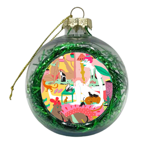 Staying at home together - xmas bauble by Ezra W. Smith