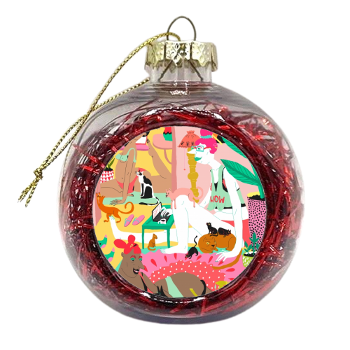 Staying at home together - xmas bauble by Ezra W. Smith