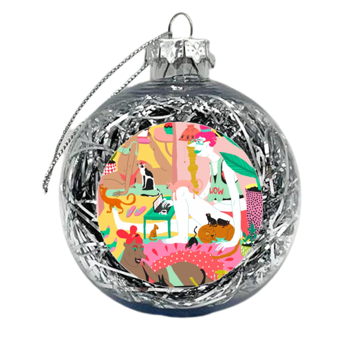 Staying at home together - xmas bauble by Ezra W. Smith