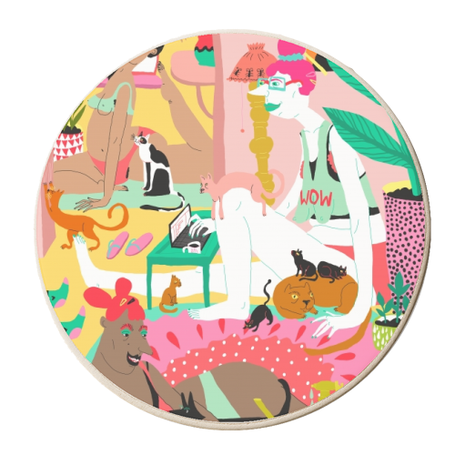 Staying at home together - personalised beer coaster by Ezra W. Smith