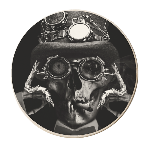 Steampunk Deceased - personalised beer coaster by InspiredImages