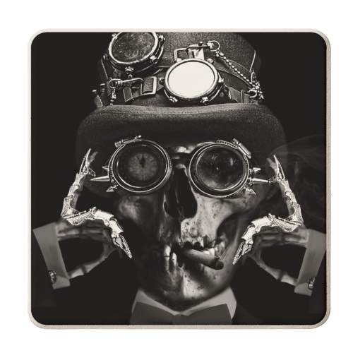Steampunk Deceased - personalised beer coaster by InspiredImages
