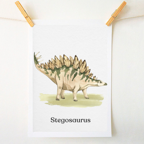 Stegosaurus - A1 - A4 art print by Gal Design
