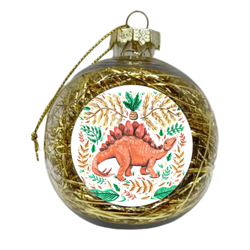 Stegosaurus - xmas bauble by Amy Harwood