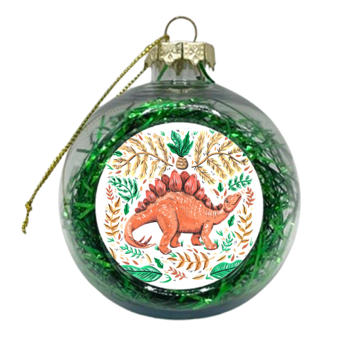 Stegosaurus - xmas bauble by Amy Harwood