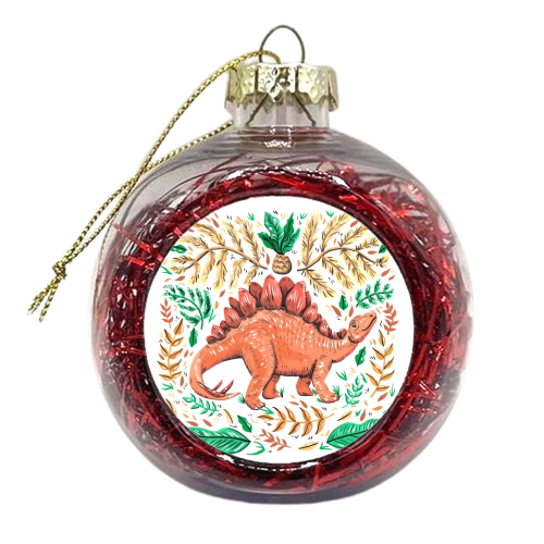Stegosaurus - xmas bauble by Amy Harwood