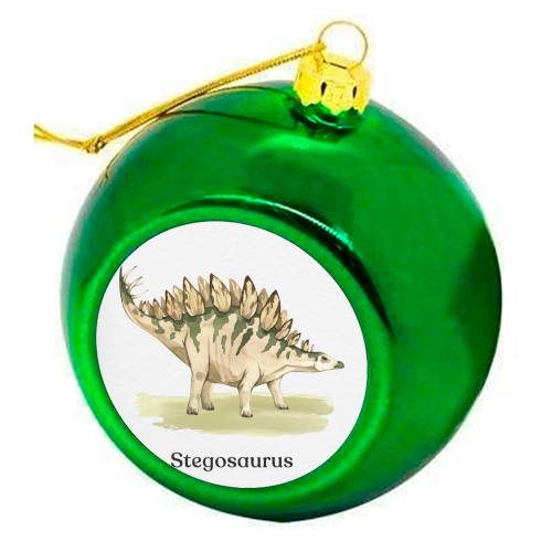 Stegosaurus - colourful christmas bauble by Gal Design