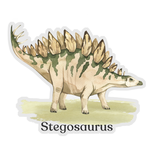 Stegosaurus - Die Cut Sticker by Gal Design
