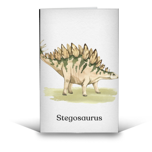 Stegosaurus - funny greeting card by Gal Design