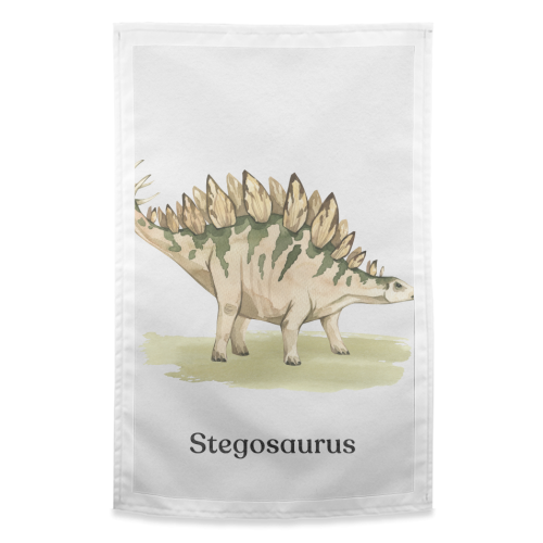 Stegosaurus - funny tea towel by Gal Design