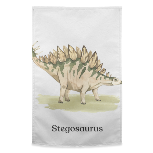 Stegosaurus - funny tea towel by Gal Design