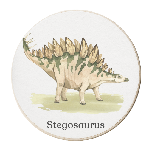 Stegosaurus - personalised beer coaster by Gal Design