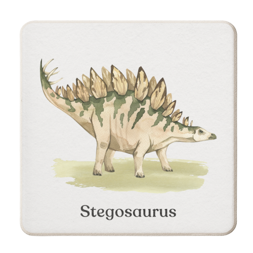 Stegosaurus - personalised beer coaster by Gal Design