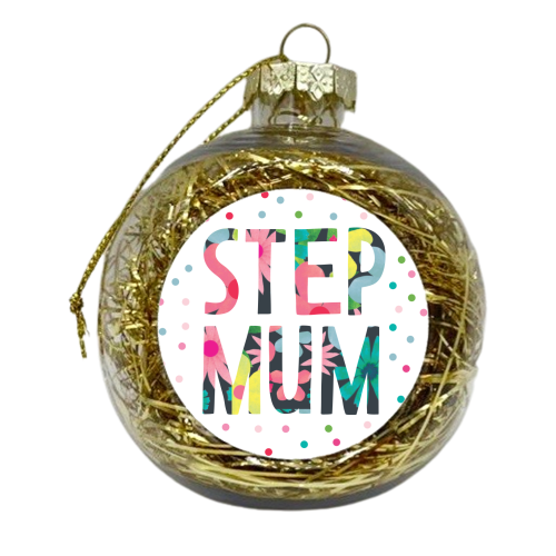 Step mum floral - xmas bauble by The Boy and the Bear