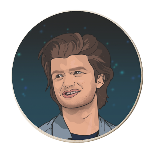 Steve print - personalised beer coaster by The Girl Next Draw