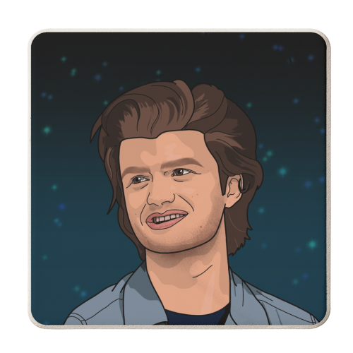 Steve print - personalised beer coaster by The Girl Next Draw