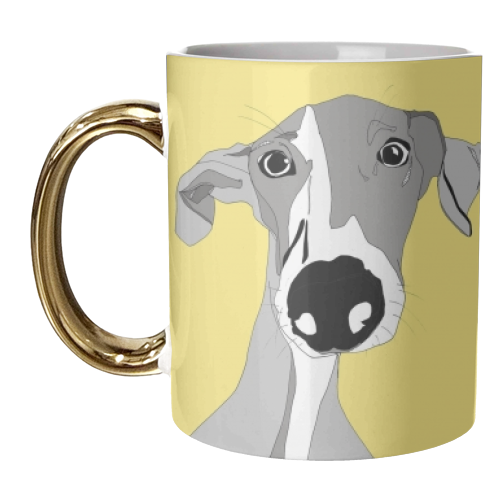 Steven The Whippet - unique mug by Casey Rogers